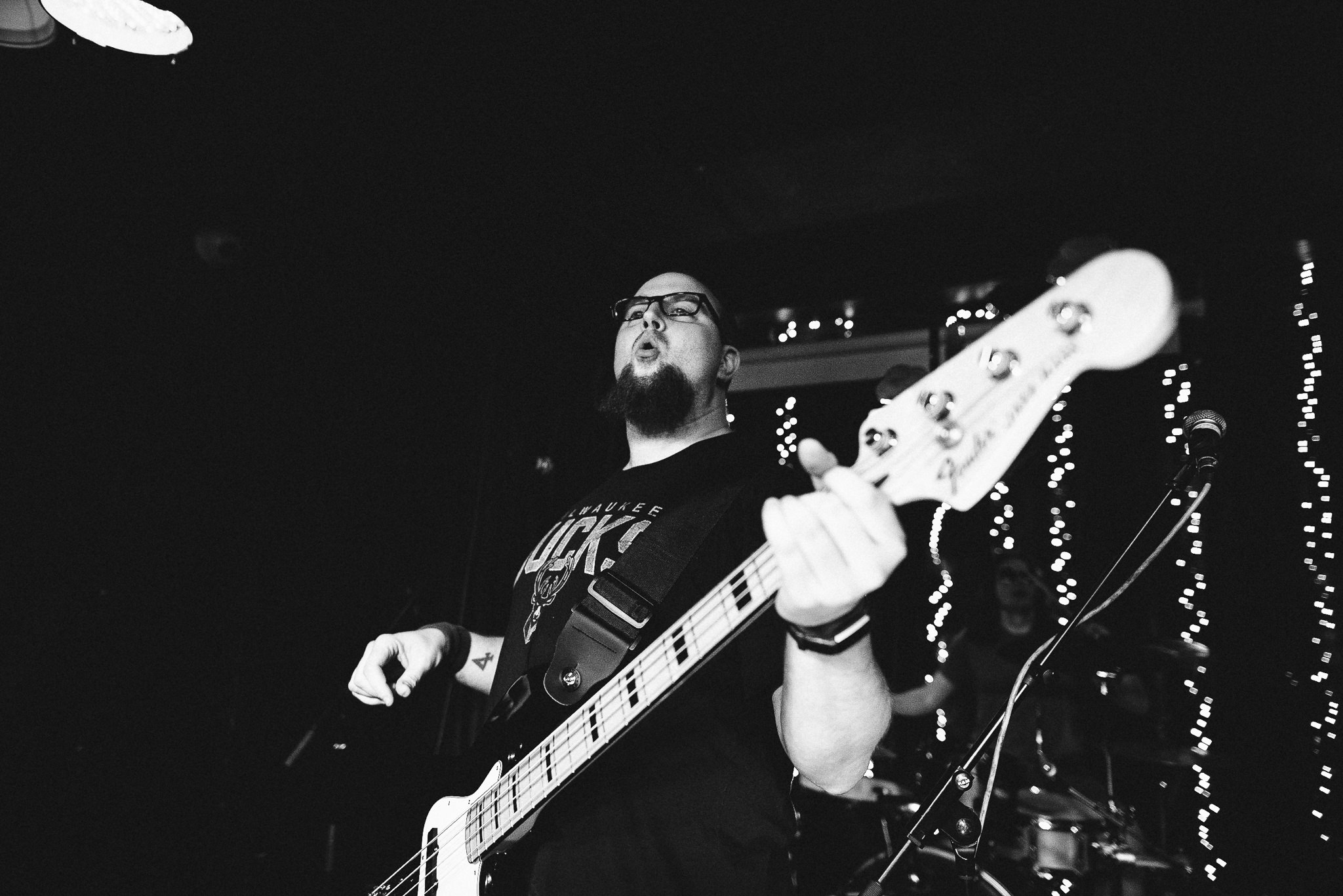 Christopher Goggins on the bass